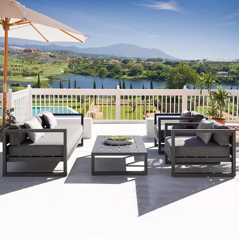 Nordic Outdoor Sofa Villa Rope and Aluminum Frame Combination Hotel Outdoor Furniture