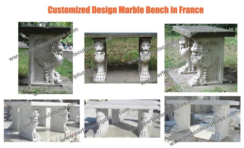 Antique Stone Marble Table Bench for Garden Ornament (QTS015)