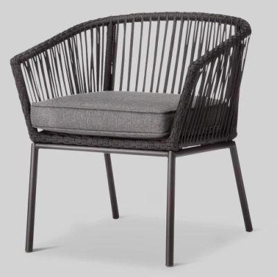 Elastic Wicker Relining Leisure Aluminium Rattan Garden Chair