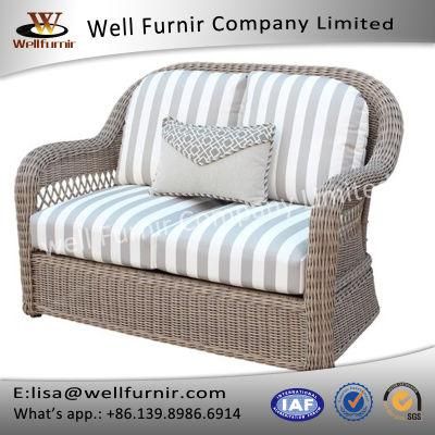 Well Furnir Wicker Loveseat Sofa with Cushion (WF-17023)