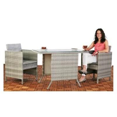 3PCS Outdoor Garden Home Coversation Cafe Set Rattan Furniture
