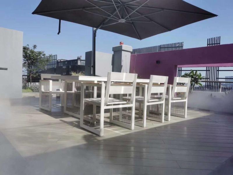 New Design Popular Aluminium Frame Rope Outdoor Dining Furniture
