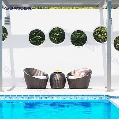 Leisure Style Outdoor Dining Tables Set with Anti-Aging PE Rattan