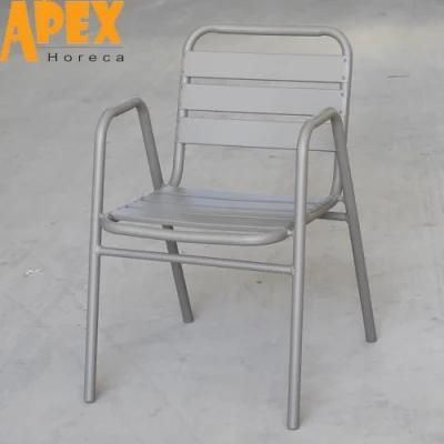 Commercial Cheap Garden Furniture Aluminum Outdoor Portable Dining Chair Wholesale