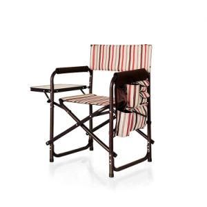 Tall Aluminum Folding Outdoor Leisure Directors Chair with Cup Holder