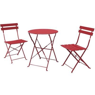 Outdoor Steel Folding Chair Bistro Table Sets