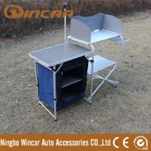 Multifunction Folding BBQ Grill Table with Cabinet