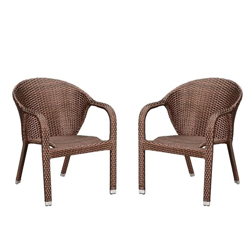 Outdoor PE Rattan White Color Hotel Dining Furniture
