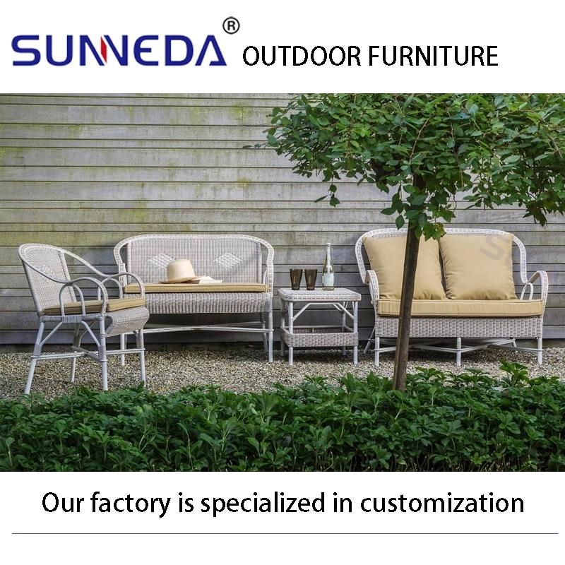 High Quality Outdoor Chair and Tea Table with Transparent Glass