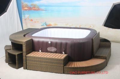 Kd Package Popular Whosesale Outdoor Garden Use Big Size Square SPA Rattan Furniture