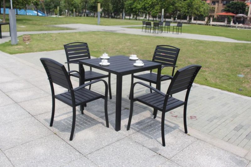 Powder Coated Black Aluminum Outdoor Furniture