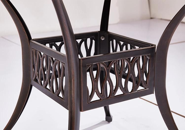 Round Table Set Outdoor Patio Table Set Cast Aluminum Dining Furniture