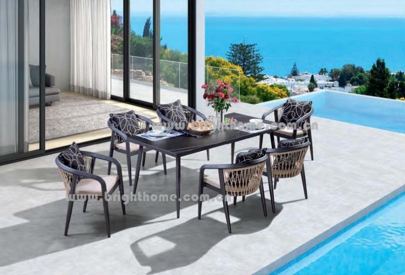 Simple Design Aluminium High Quality PE Rattan Garden Set Outdoor Furniture