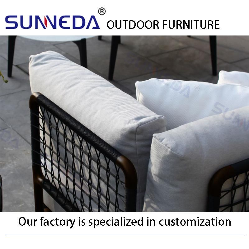 Luxury Artistic Outdoor Patio PE Rattan Leisure Aluminium Comfortable Furniture