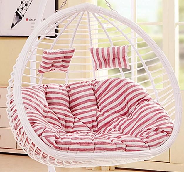 Newest Customized Double Hanging Rattan Outdoor Garden Egg Swing Chair