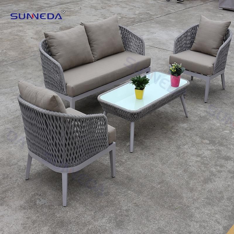 Aluminum Material and Modern Outdoor Furniture Metal Sofa Set Outdoor Sofa