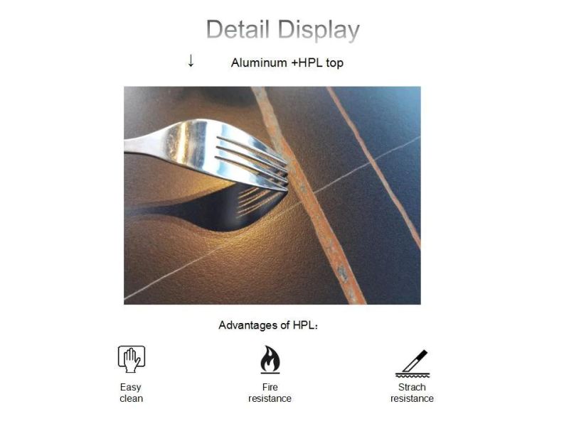 Aluminium Special Triangle Tubular Shape Leisure Set Coffee Outdoor Furniture