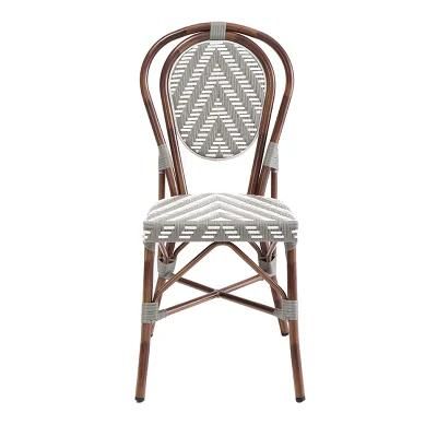 External Plastic Weaving Synthetic Rattan Cafe Chair