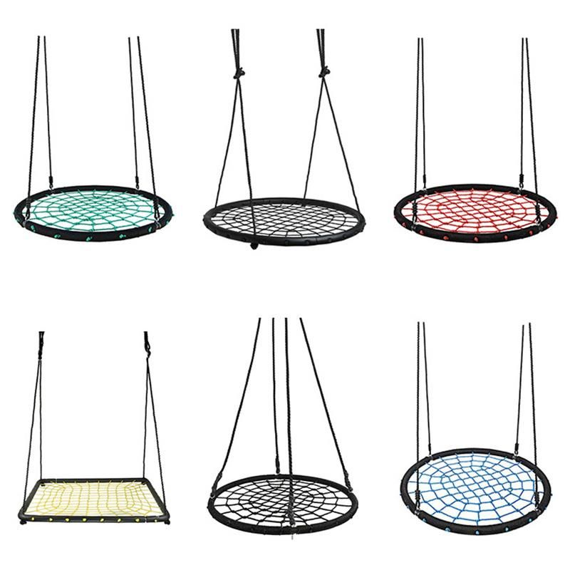 80cm Fully Assemble Saucer Spinning Outdoor Round Rope Web Swing