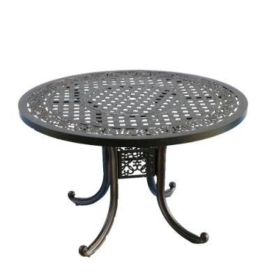 42 Inch Black Outdoor Round Dining Table Outdoor and Garden Table