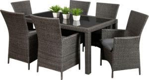 Outdoor Garden Aluminum Furniture Rattan Wicker Dining High Back Chair