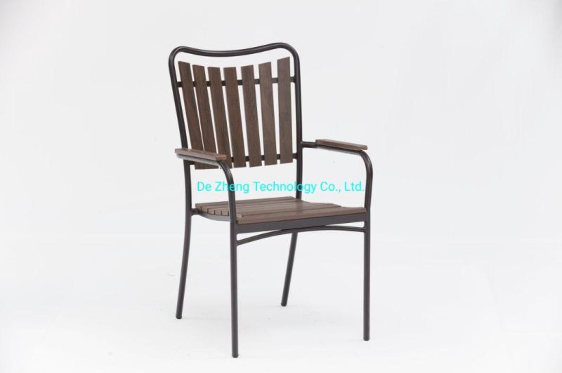 Retro Bar Furniture Leisure Facilities Aluminum Steel Dining Sidechair Bar Dinging Distress Outdoor Handrails Chair Furniture