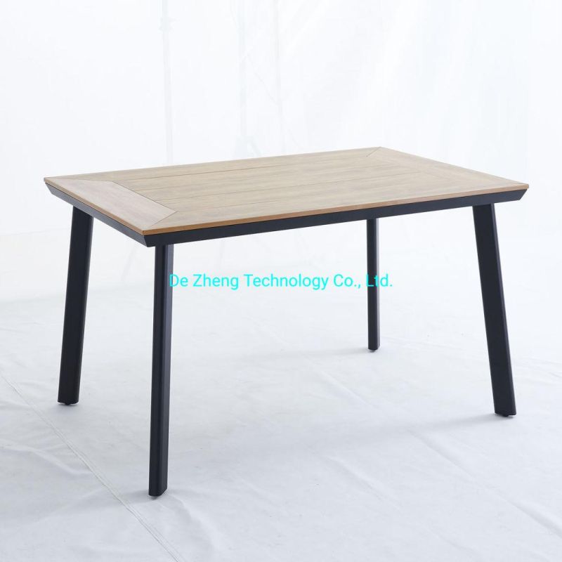 High Quality Aluminum Outdoor Garden Dining Wood Bar Table Set for Garden Restaurant