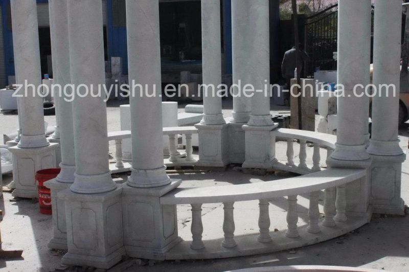 White Marble Carving Garden Decoration Gazebo