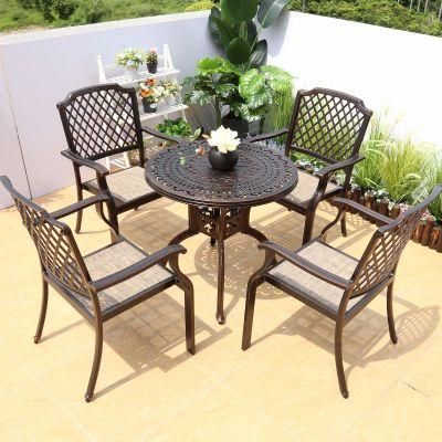 High Quality Dining Table Cast Aluminum Outdoor Patio Garden Furniture