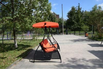 Canopy Swing Chair, Porch Swings Bench, Canopy Glider, with Adjustable Tilt, Extra Thick Removable Cushion, Cane Chair
