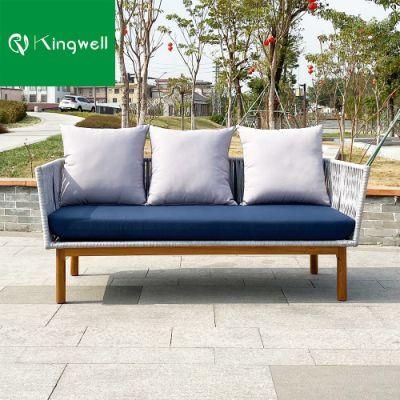 Luxury Exterior Patio Garden Outdoor Rattan Furniture Sofa with Waterproof Cushion