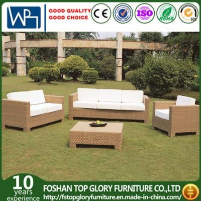 Modern Design Yellow Rattan Sofa Patio Furniture (TG-JW15)