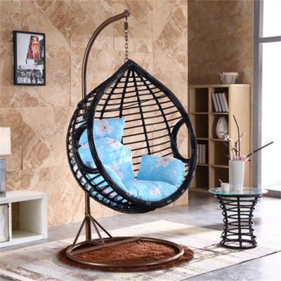 Big Size Outdoor Garden Patio Rattan Wicker Hanging Swing Chair with Stand