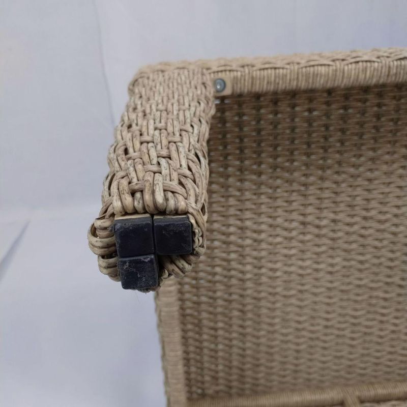 Hot Sale Modern Outdoor Aluminum Frame Sea Grass Color PE Rattan Sofa Set
