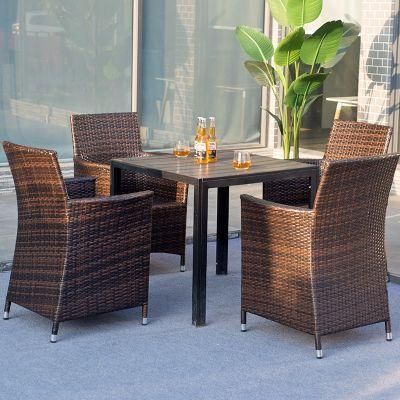 Outdoor Rattan Sofa Set Design Dining Table and Chair