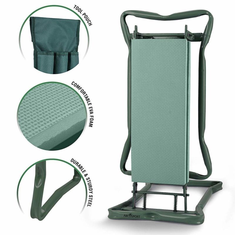 Garden Kneeler and Seat Protects Your Knees, Clothes From Dirt & Grass Stains Foldable Stool for Ease of Storage EVA Foam Pad Sturdy and Lightweight Bench