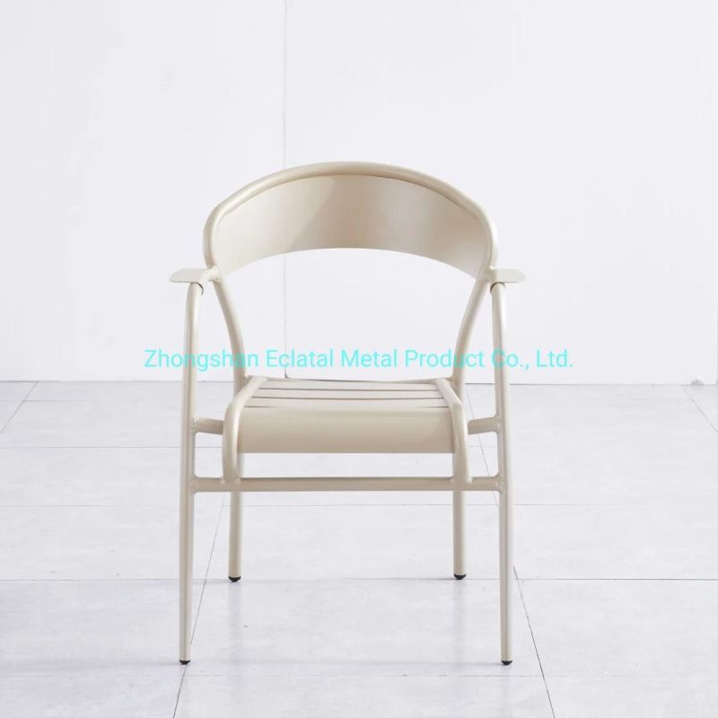 Chairs Furniture Outdoor Aluminum Restaurant Dining Set and Cafe Modern Bistro Sets Metal Chair