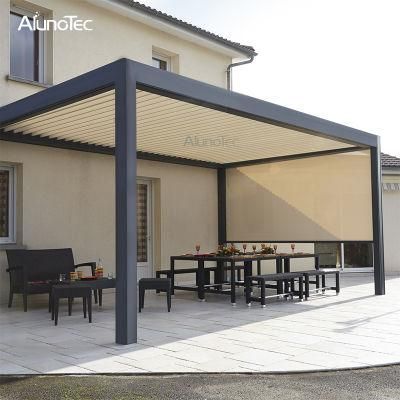 Motorized Aluminum Pergola Coating Louvered Patio Pergola with Rain Sensor