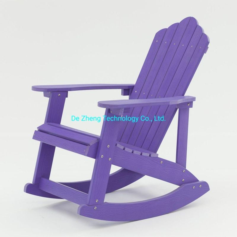 Outdoor Patio Plastic Wood Adirondack Garden Leisure Chair Wooden Rocking Beach Chair