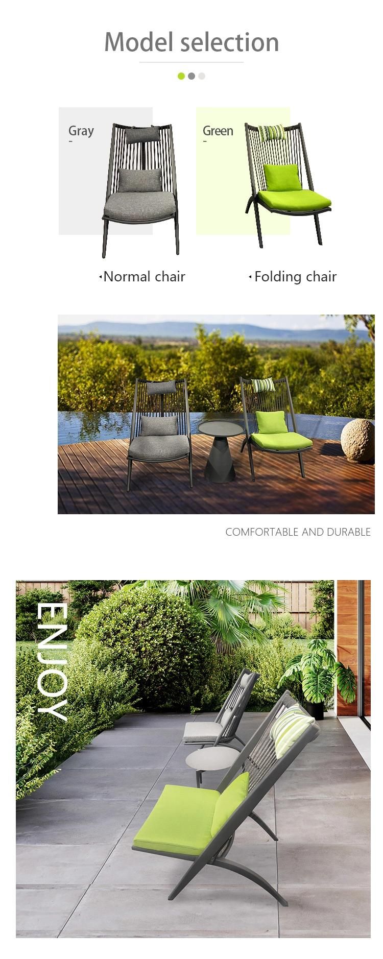 Optional Customized Darwin or OEM Carton Package Rope Patio Chair