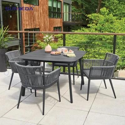 Hotel Rattan Furniture Bistro Rattan Chair Set for Outdoor Restaurant