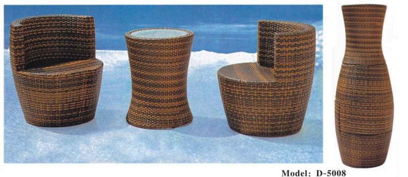 Easy Stack up Rattan & Wicker Furniture Sets for Conversation or Meeting in Leisure Time