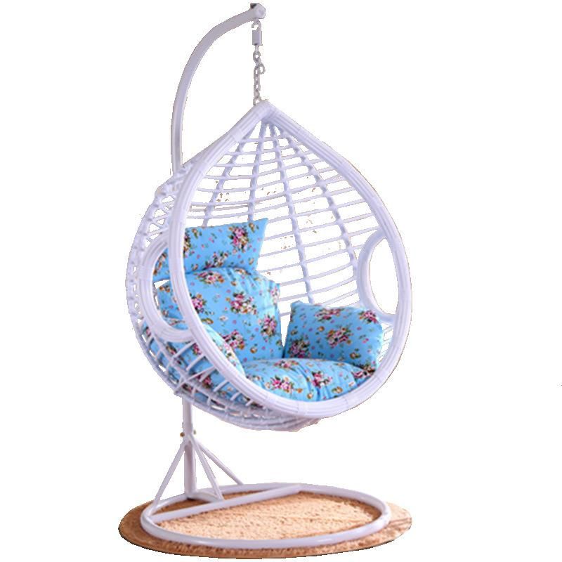 Garden Outdoor Patio PE Rattan Hanging Headrest Leisure Swing Chair