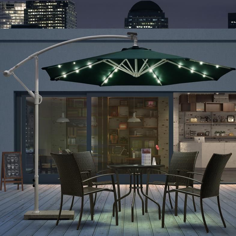 Outdoor Waterproof Bar Furniture Table Side Rectangular Patio Roma Umbrella Parasol