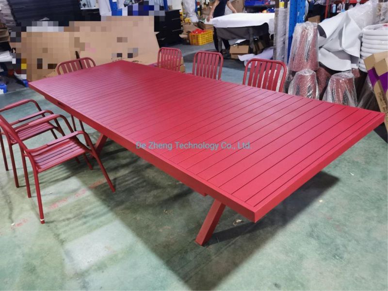 Commercial Coffee Shop Dining Extendable Furniture Aluminum Dining Extendable Table and Dining Restaurant Table