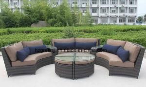 Patio Furniture Rattan Modular Sofa Set with Table 0088