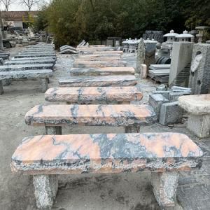 Garden Stone Carving Outdoor Landscaping Stone Bench