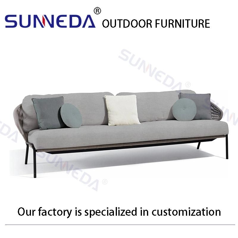 Bistro Camping Waterproof Metal Weaving Classic Wholesale Outdoor Sofa Set