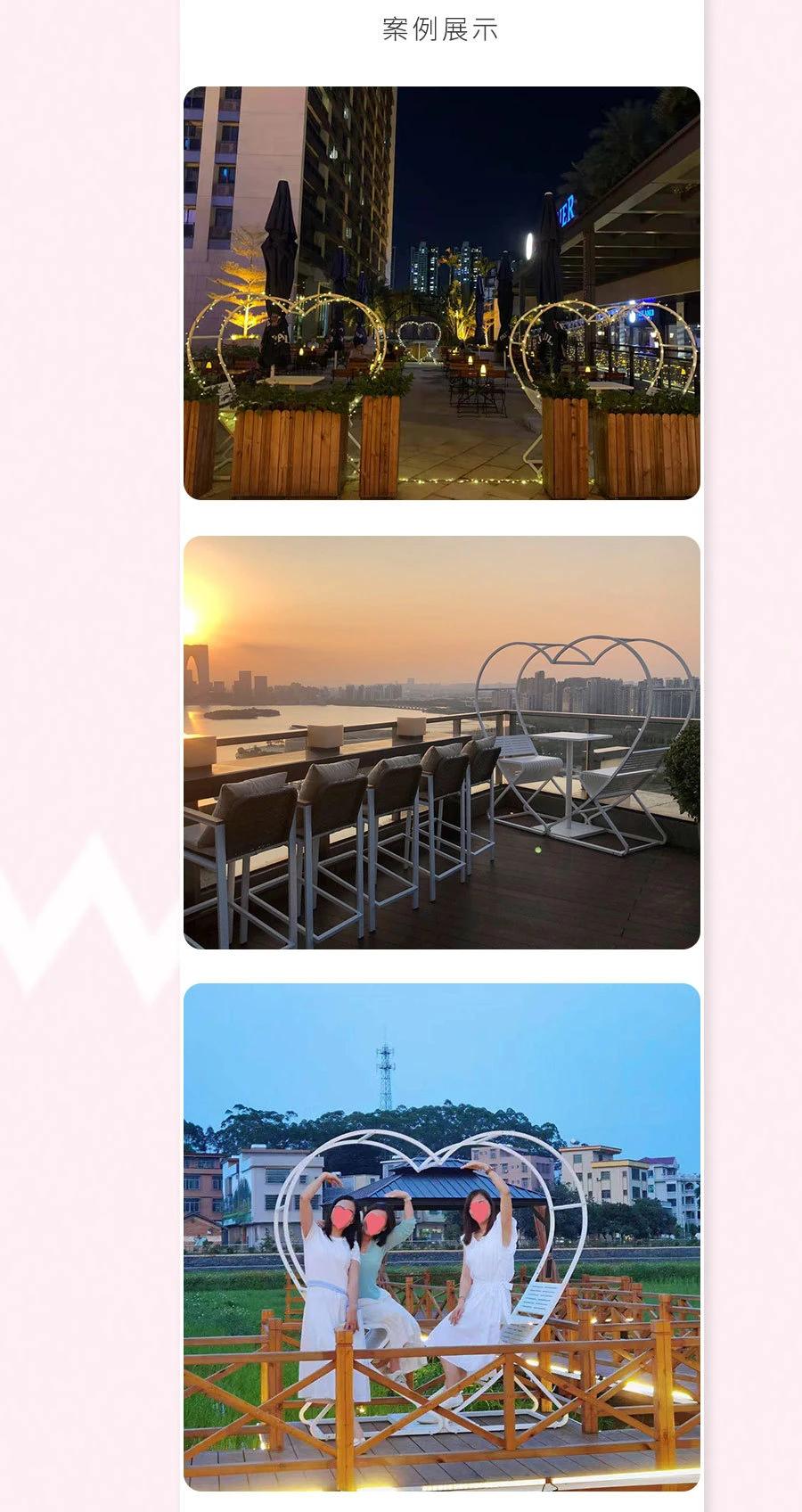 Hot Selling Tourism Photograph Blue Bench OEM Service