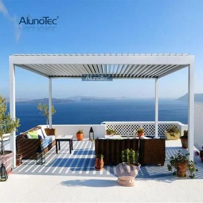 Aluminum Customized Motorized Outdoor Gazebo with Side Screen for Garden